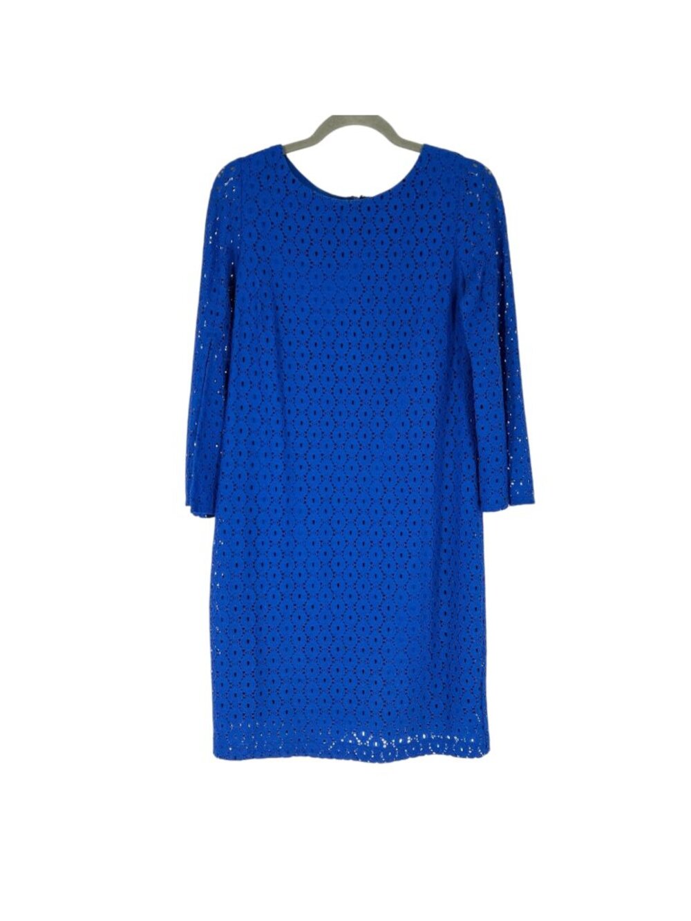 Chico's Lace Detail Short Dress in Majestic Blue